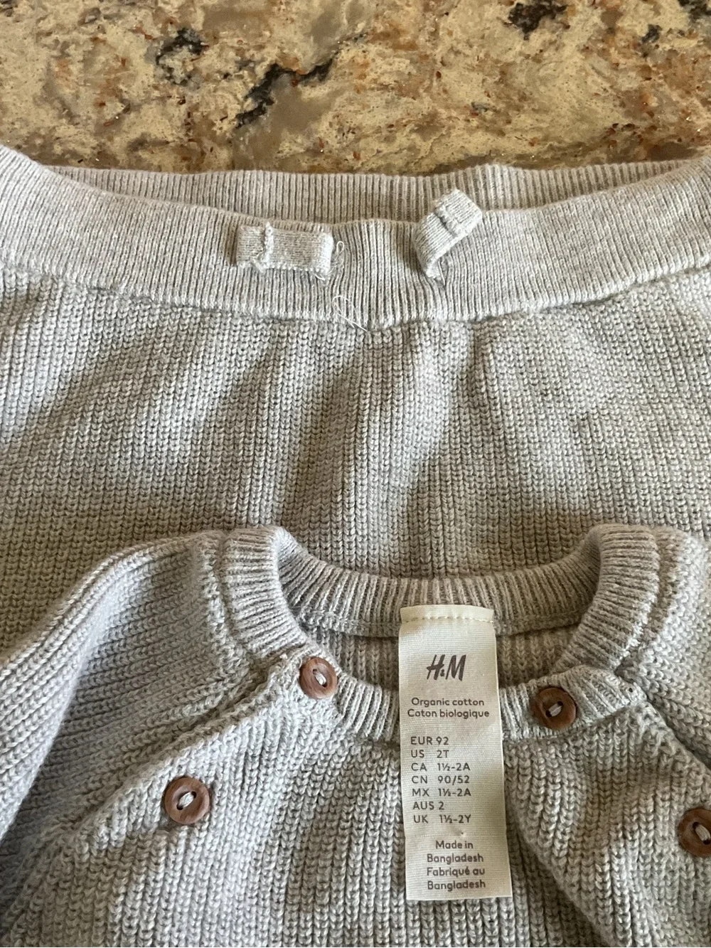 H&M Light Gray Organic Cotton Boys Sweater Set 2T